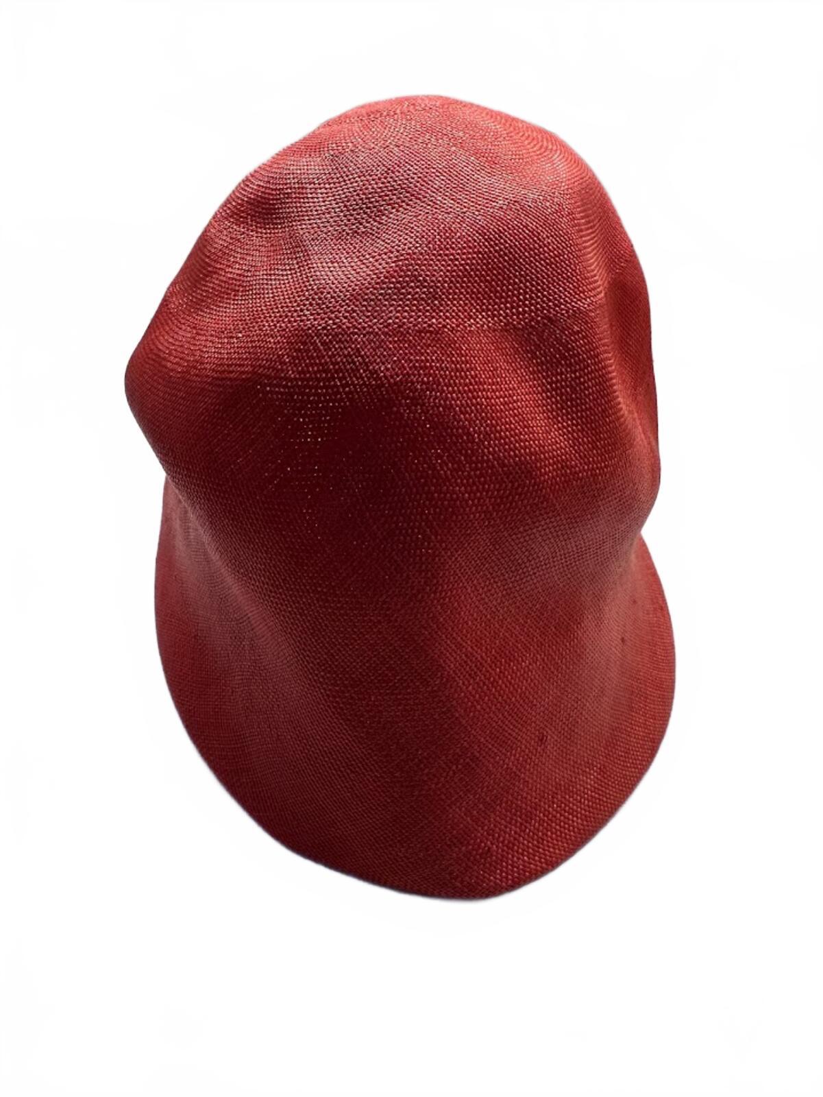 Vintage Anita Crist Red Woven Bucket Hat