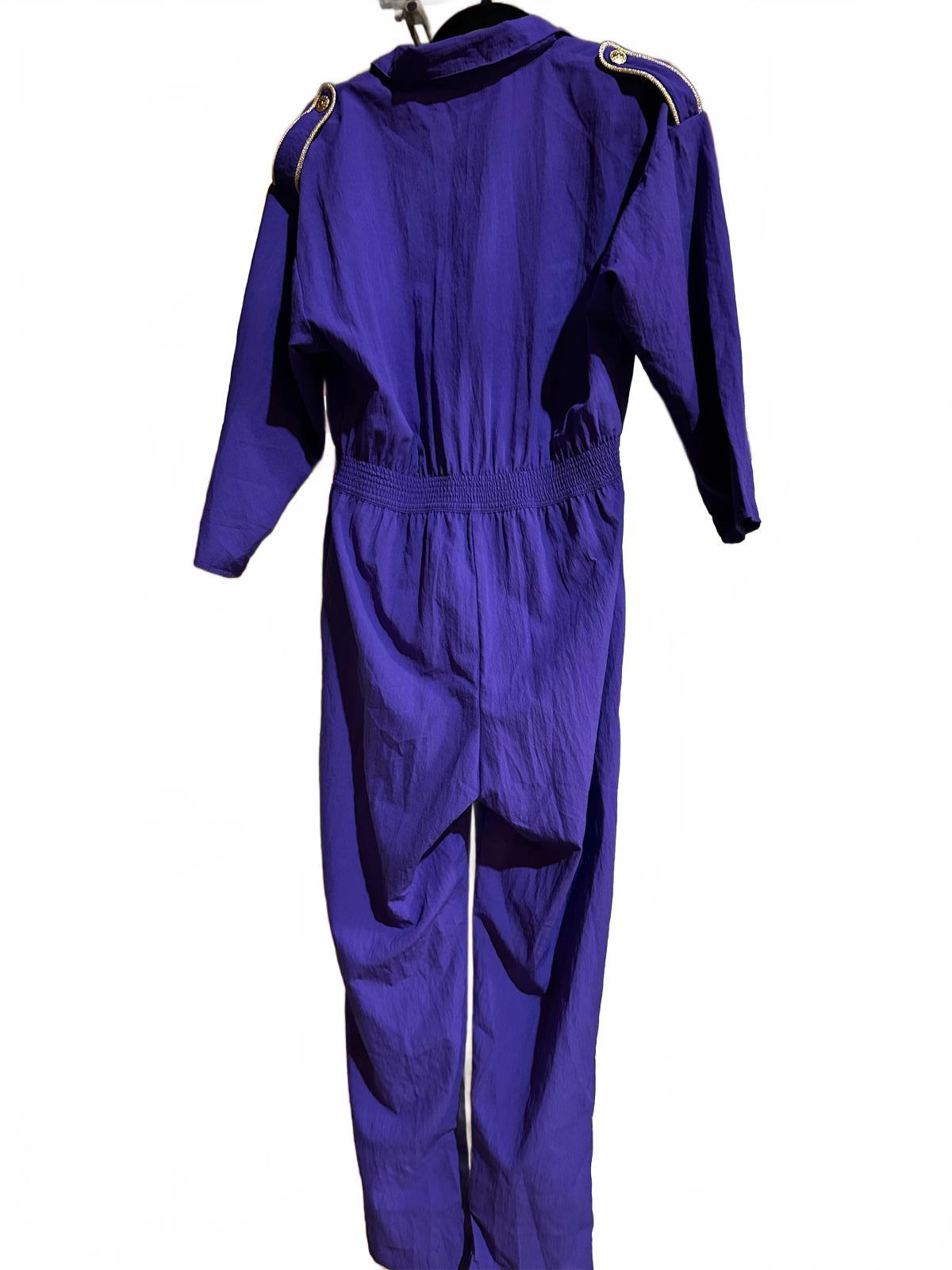 Vintage DFE California Purple Military Jumpsuit S