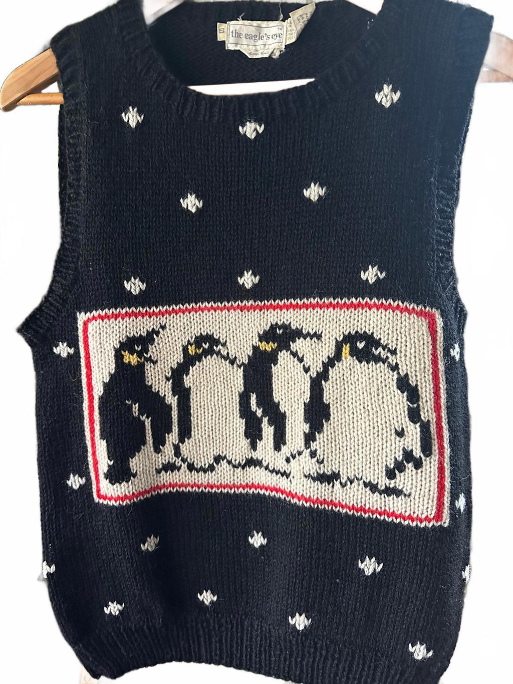 Vintage Eagle’s Eye Penguin Wool Sweater Vest Sz S