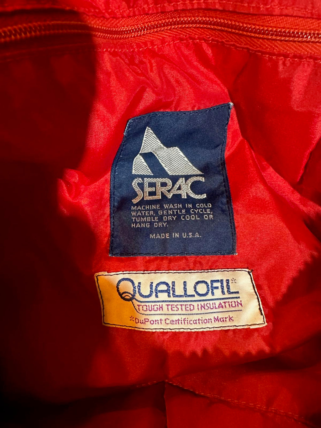 Vintage SERAC Red Insulated Jacket USA Sz 46