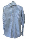 Faconnable Stripe Shirt 15.5 L Green Blue