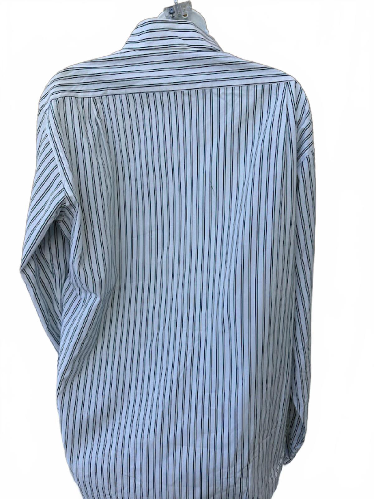 Faconnable Stripe Shirt 15.5 L Green Blue