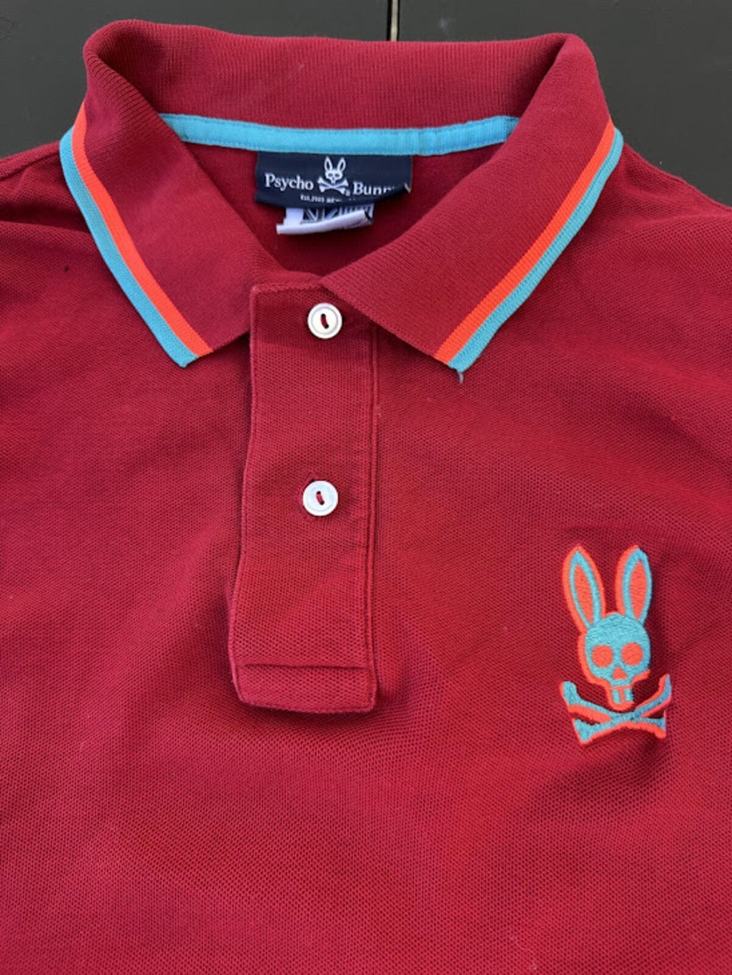 Psycho Bunny Polo Red Pima Cotton XL