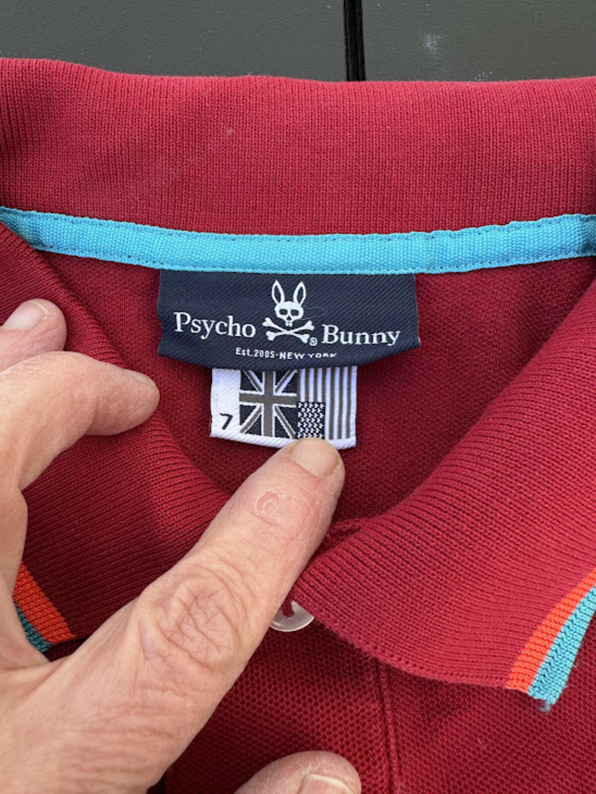Psycho Bunny Polo Red Pima Cotton XL