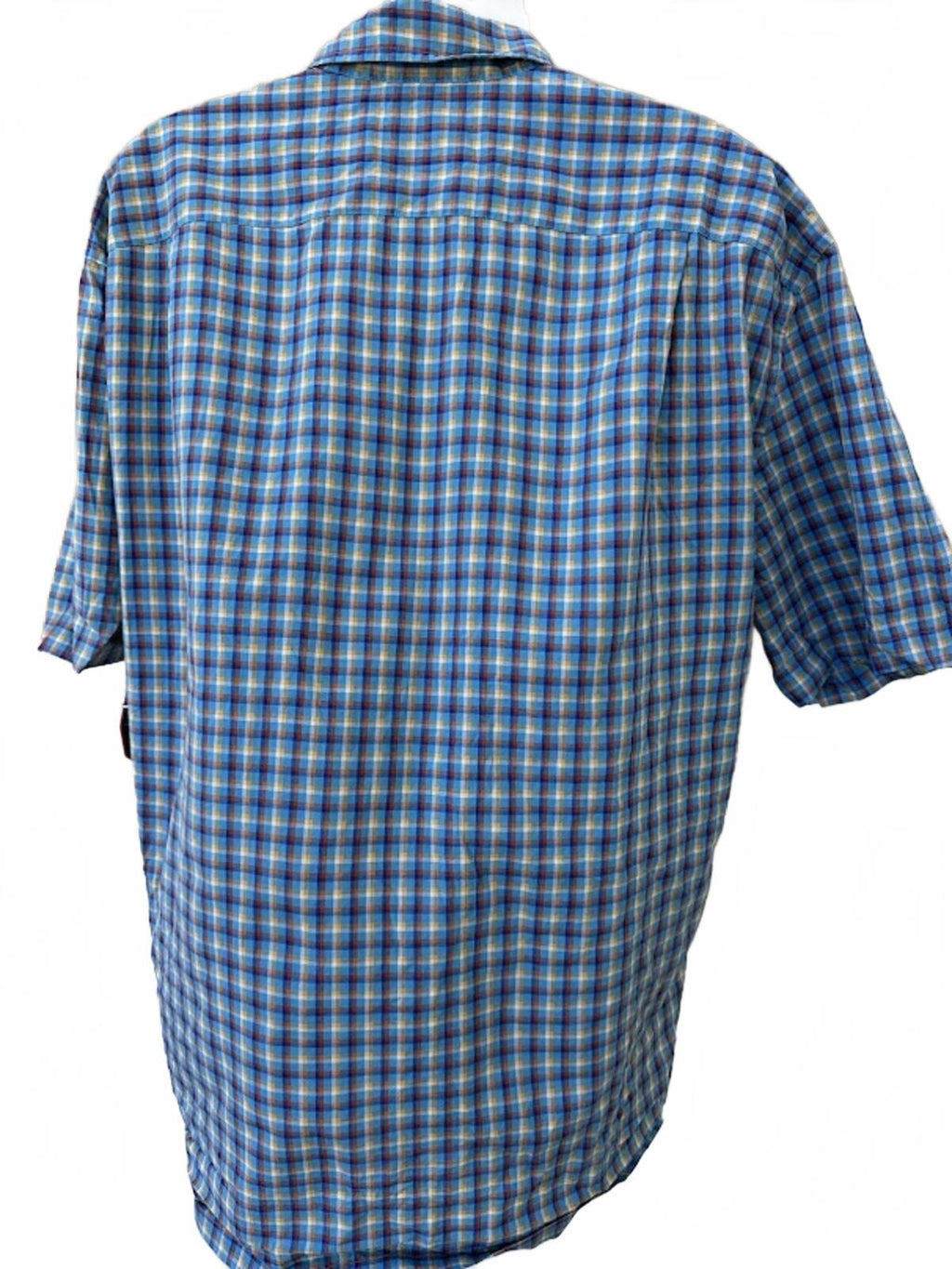 Façonnable Blue Plaid Shirt Men’s L