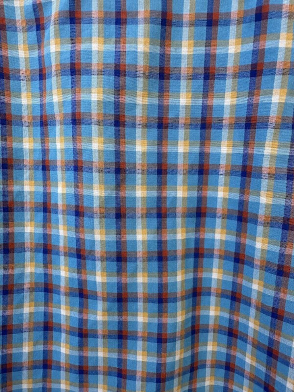 Façonnable Blue Plaid Shirt Men’s L