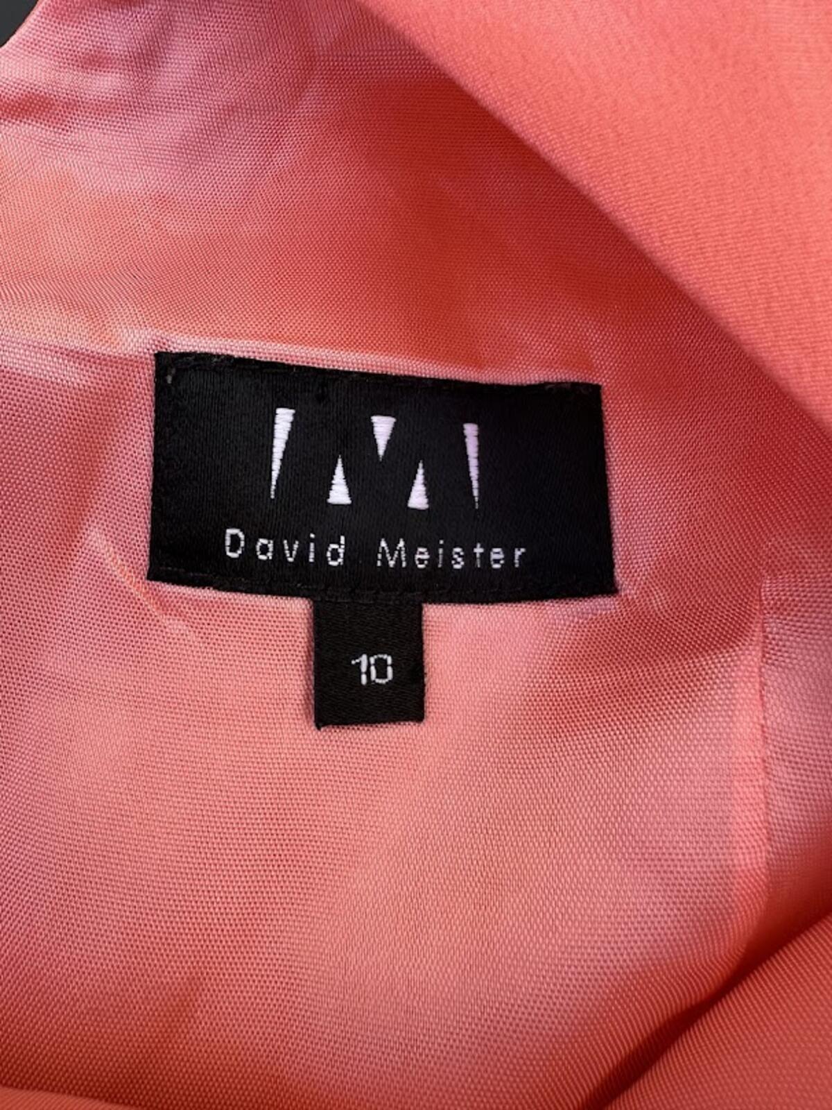 David Meister Silk Peach Shift Dress Sz 10