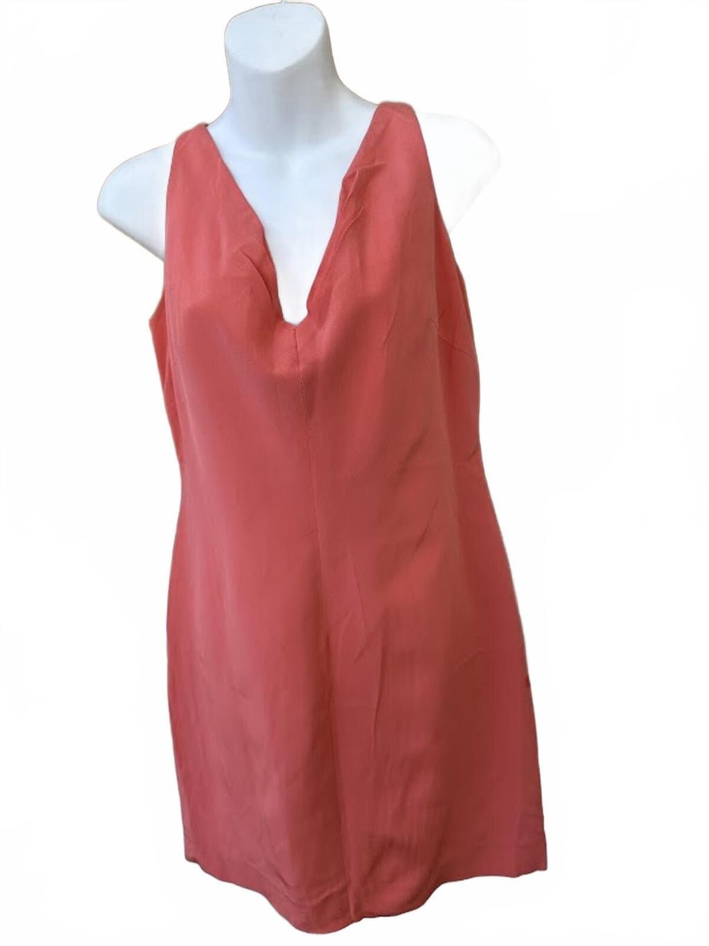 David Meister Silk Peach Shift Dress Sz 10