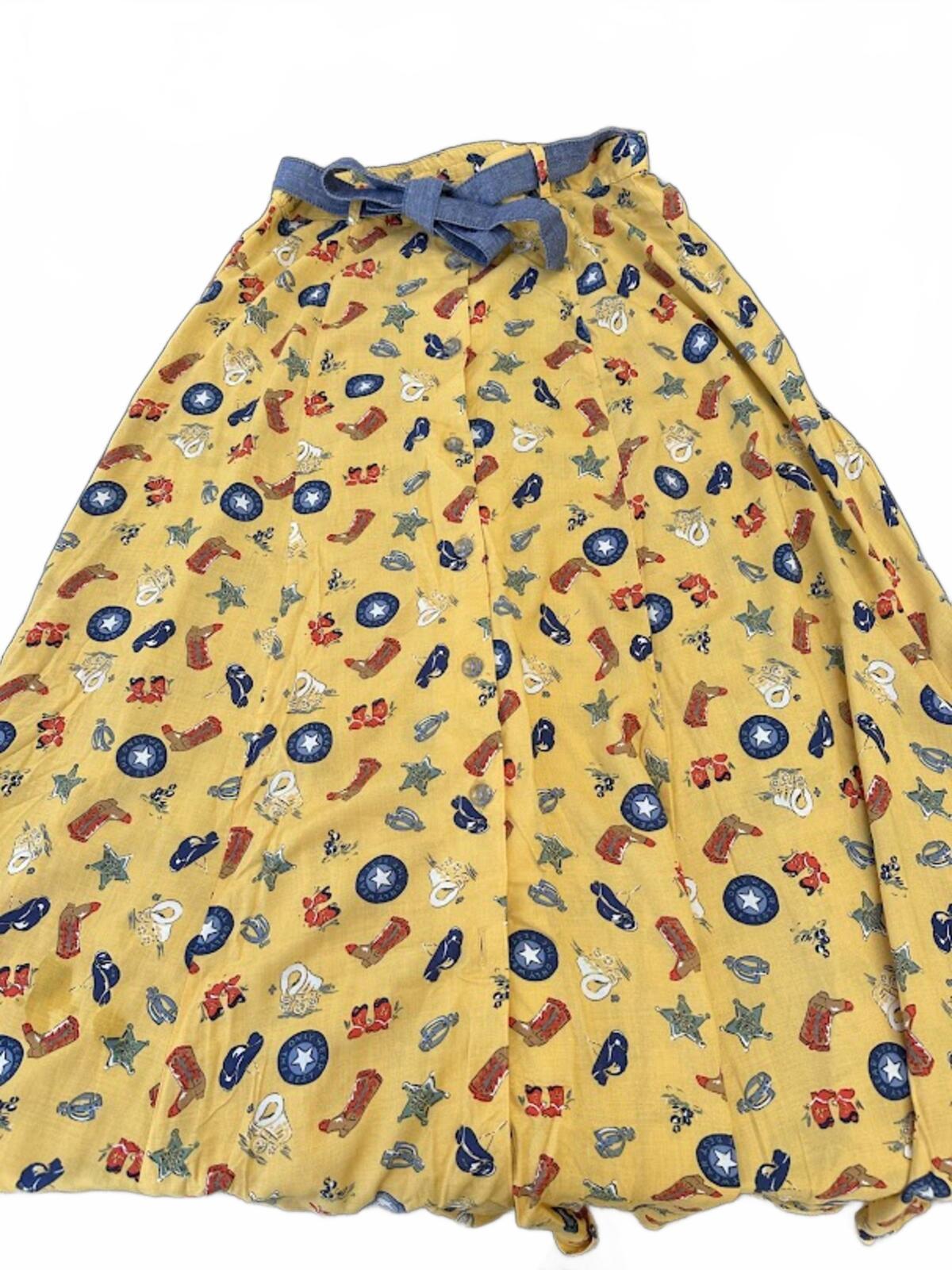 Rough Rider Western Print Maxi Skirt USA