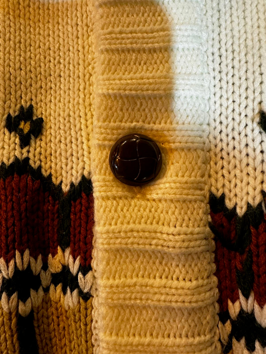Vintage Sigallo Knit Cardigan Cream L