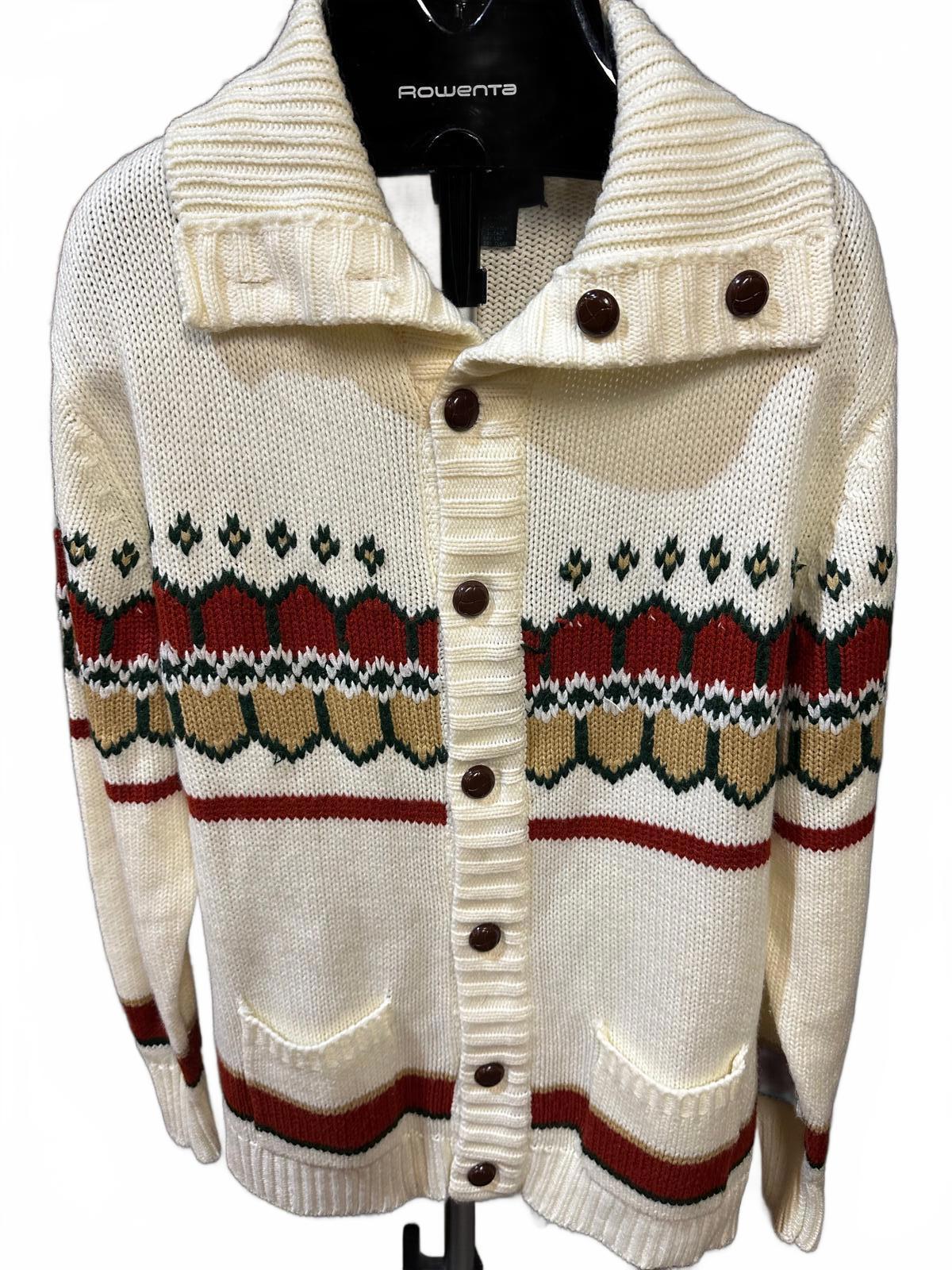 Vintage Sigallo Knit Cardigan Cream L