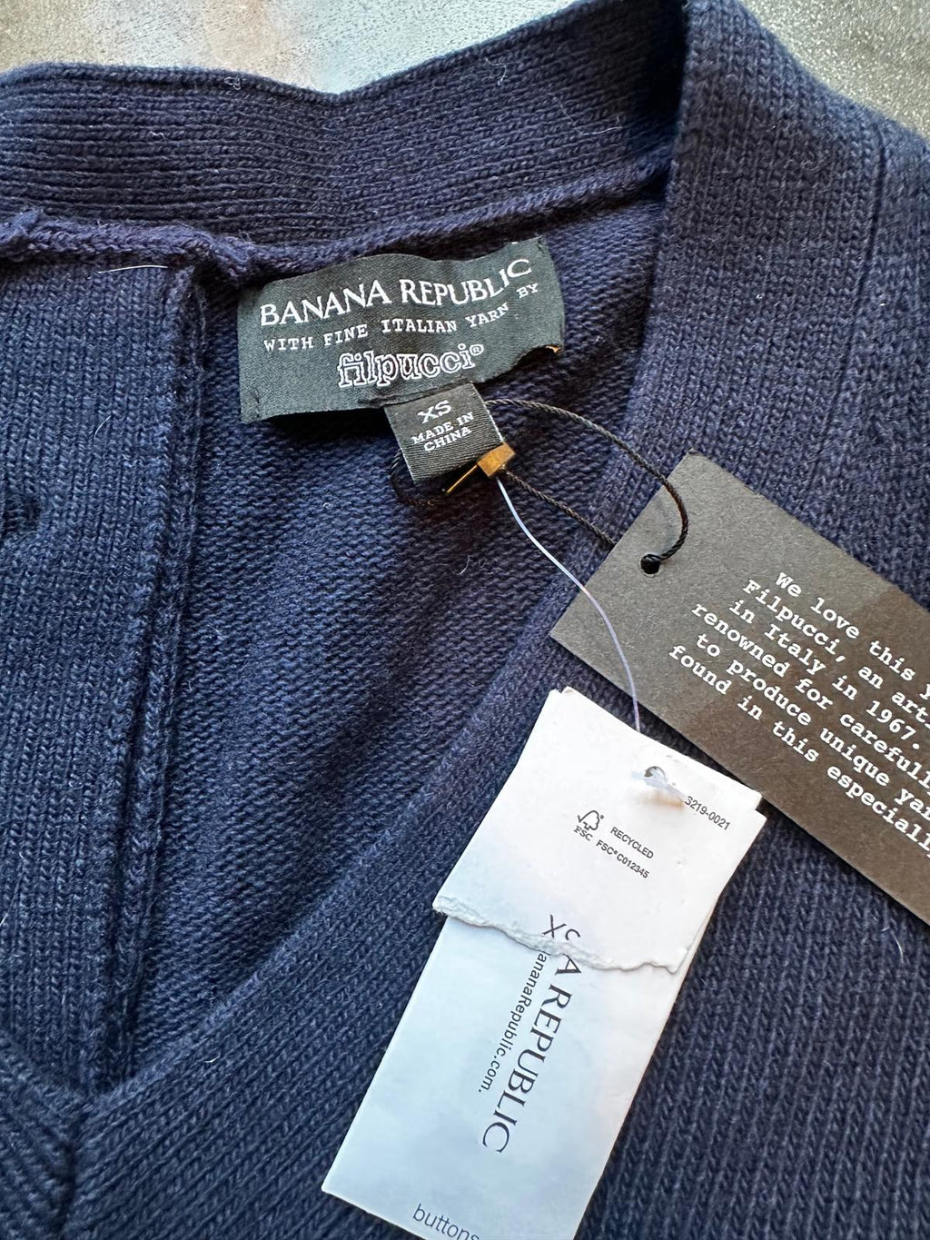 Banana Republic Filpucci Italian Yarn Sweater XS NWT