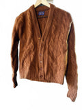 Vintage Pendleton Wool Cable Cardigan Brown M USA
