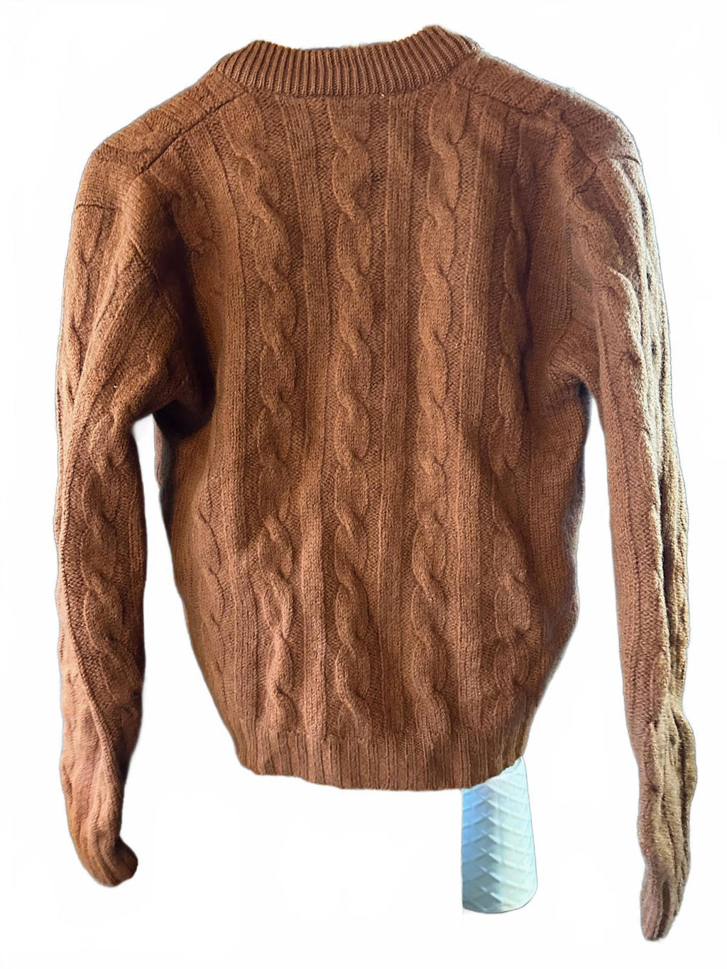 Vintage Pendleton Wool Cable Cardigan Brown M USA