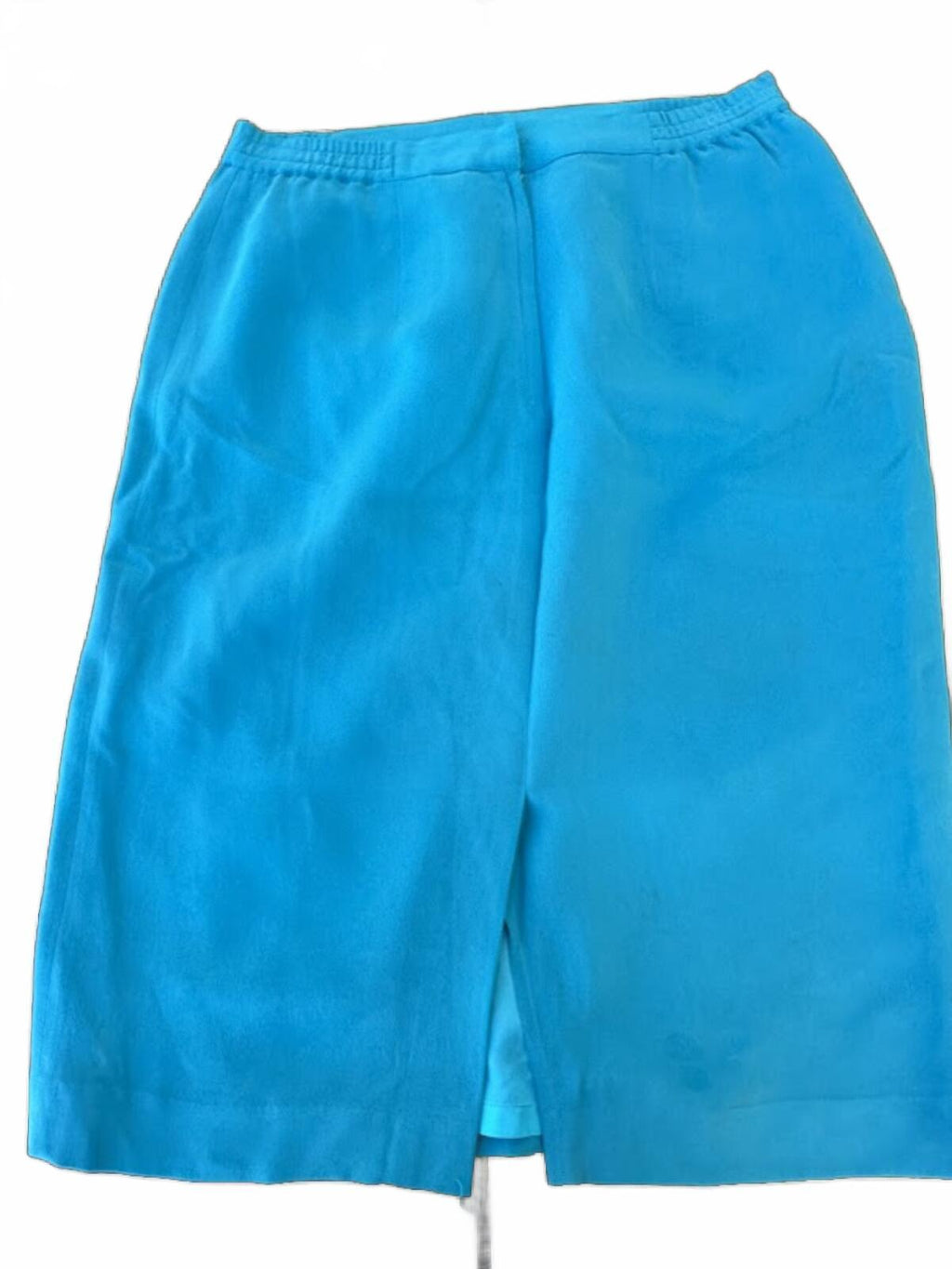 Turquoise Silk Skirt Size 8 Knee Length
