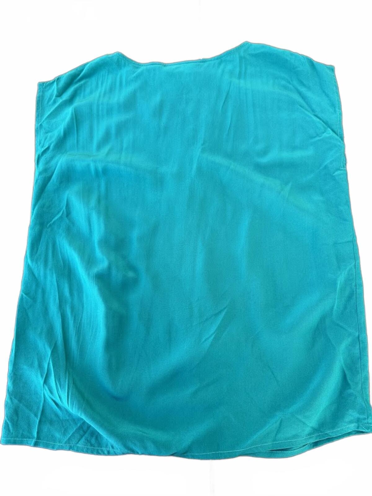 Dowell Italy Silk Shell Top Teal Green