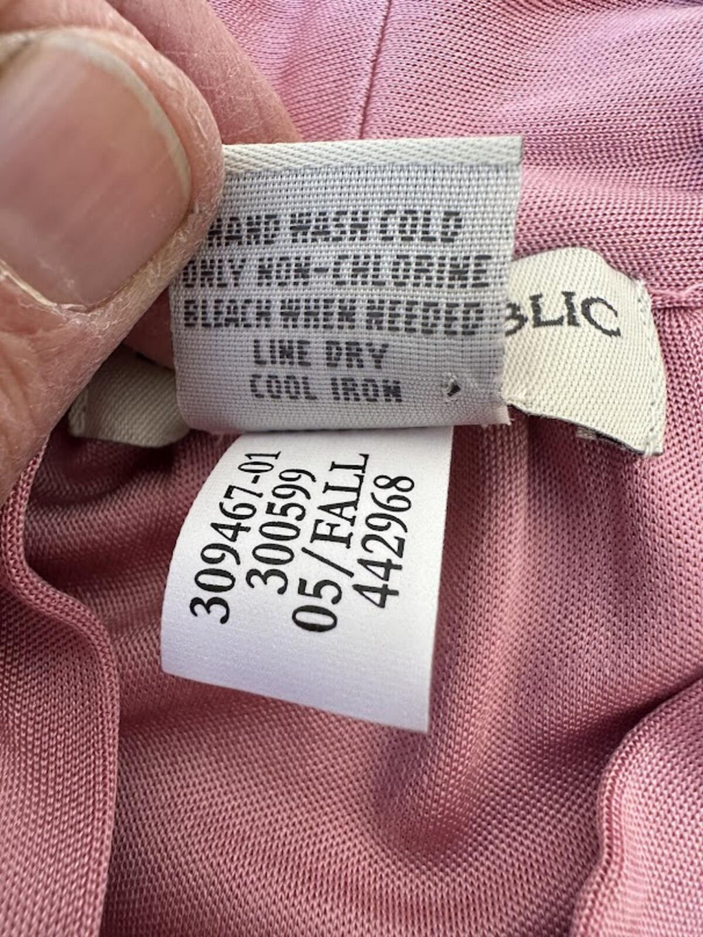 Banana Republic Pink Silk Tie Top XS