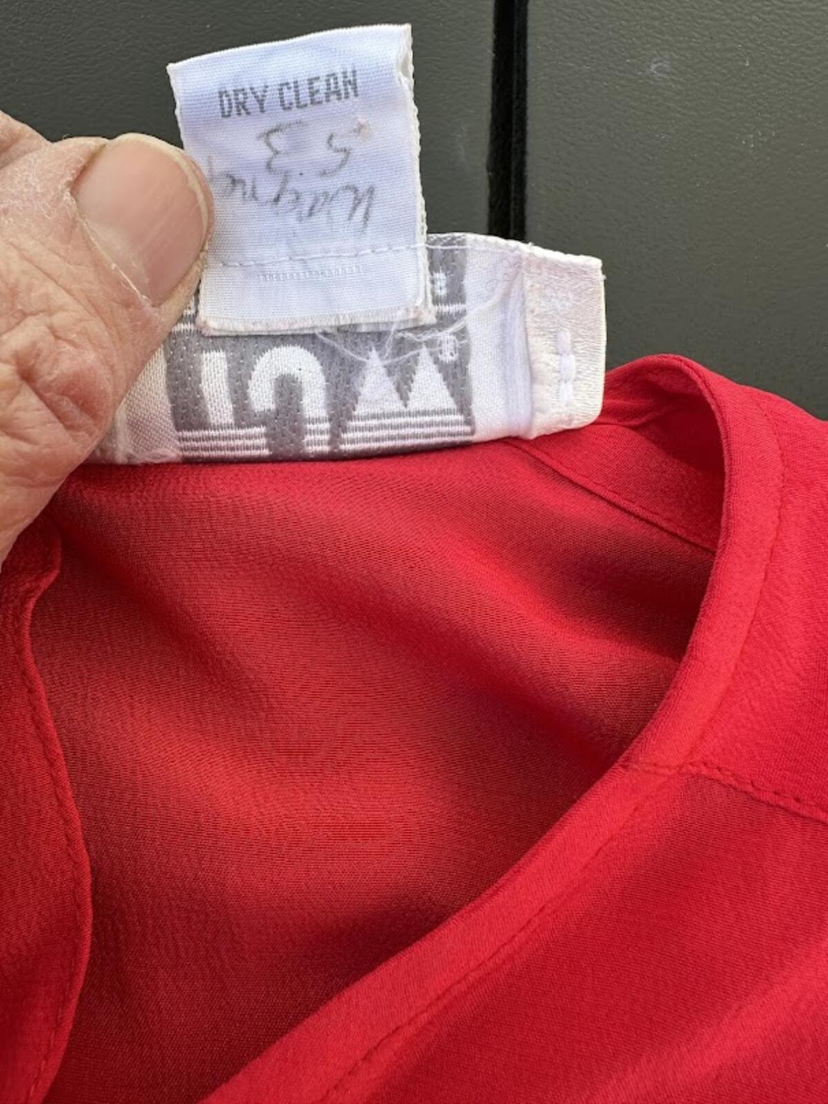 IU by Hervé Léger Silk Top Red Sz 8