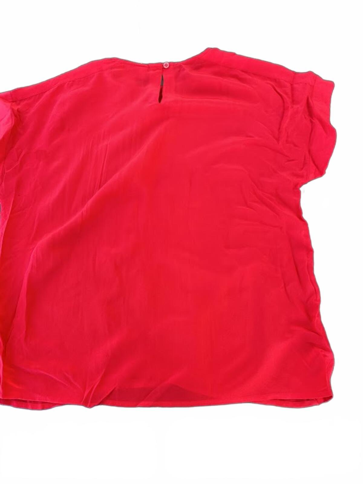 IU by Hervé Léger Silk Top Red Sz 8