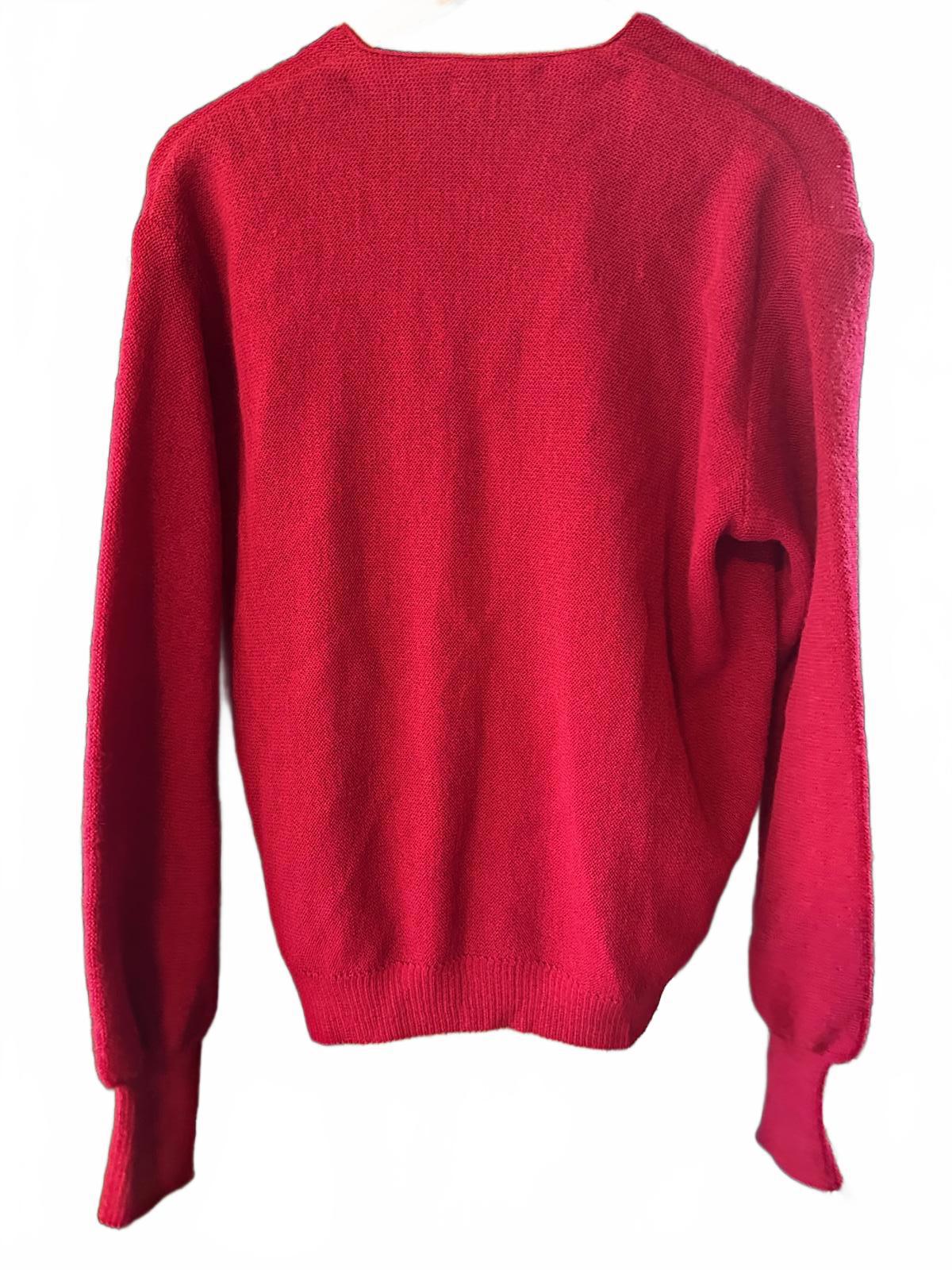 Vintage Park of Vienna Red Alpaca Cardigan Sweater