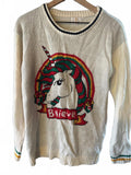 Unicorn “Believe” Knit Sweater Women’s S/M