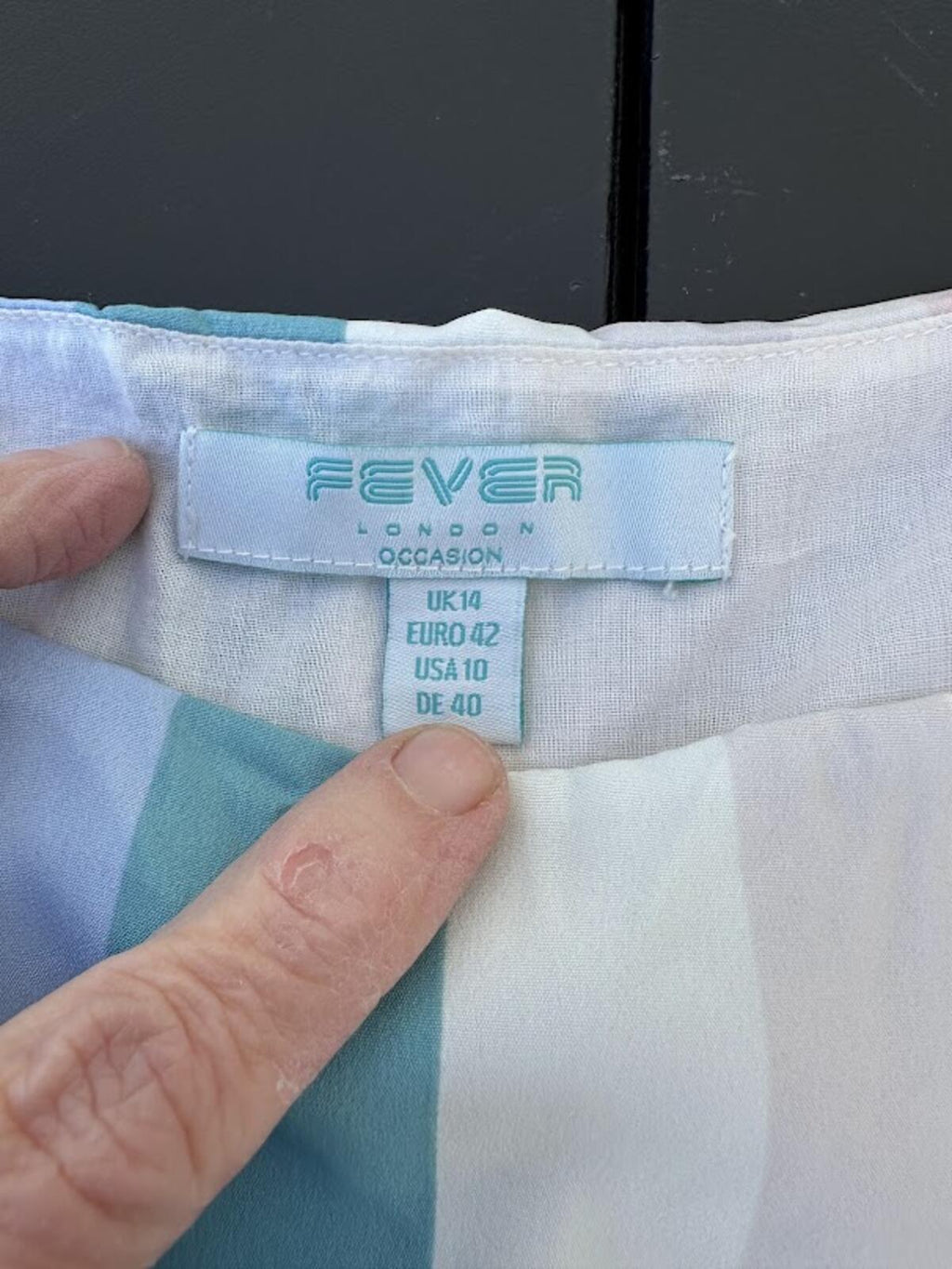 Fever London Pastel Stripe Dress Size 10