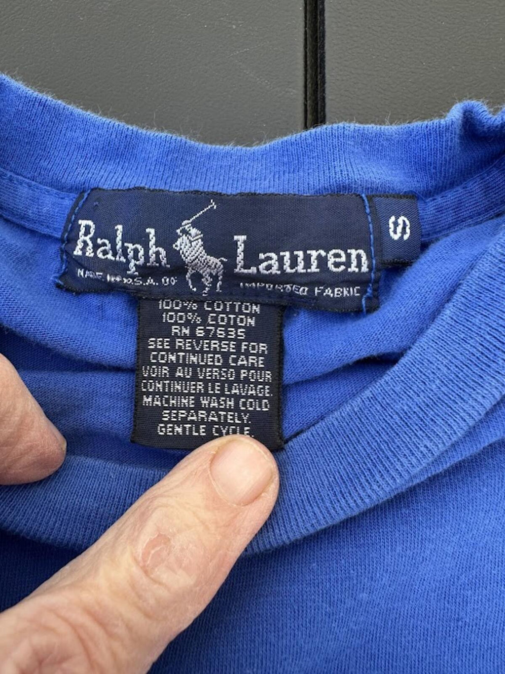 Ralph Lauren Polo Pocket Tee Blue Small