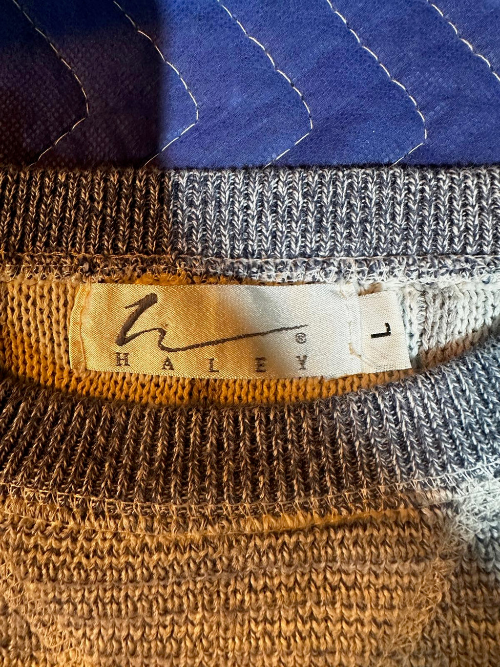 Haley Men’s Textured Grey Knit Sweater XL