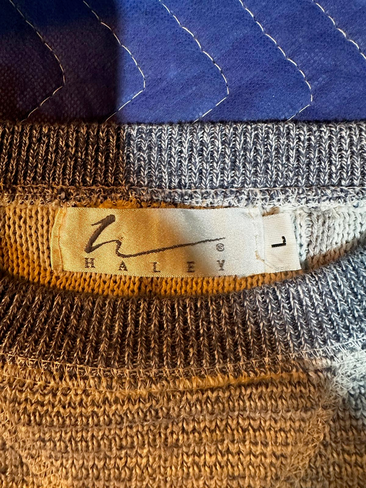 Haley Men’s Textured Grey Knit Sweater XL