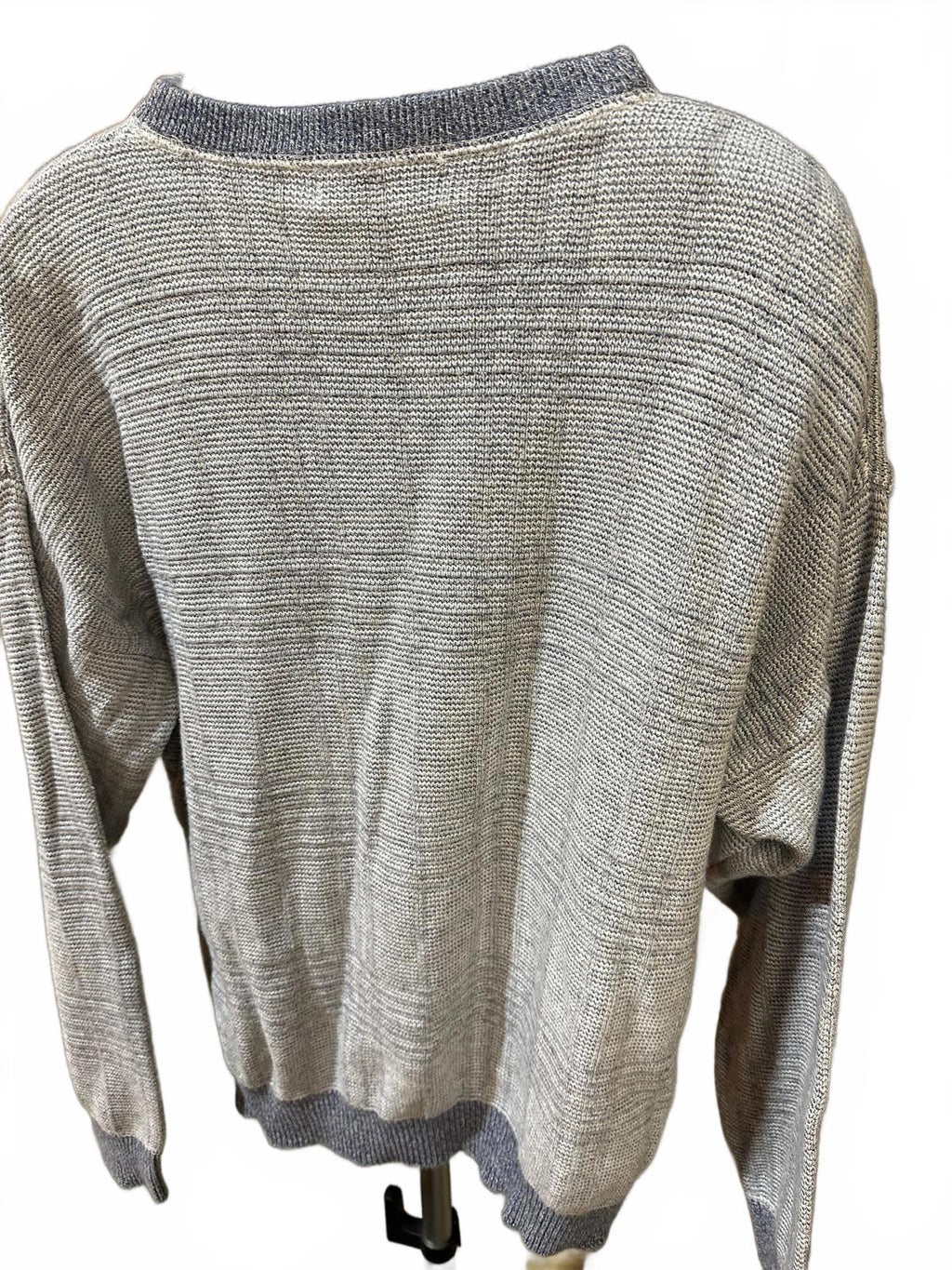 Haley Men’s Textured Grey Knit Sweater XL