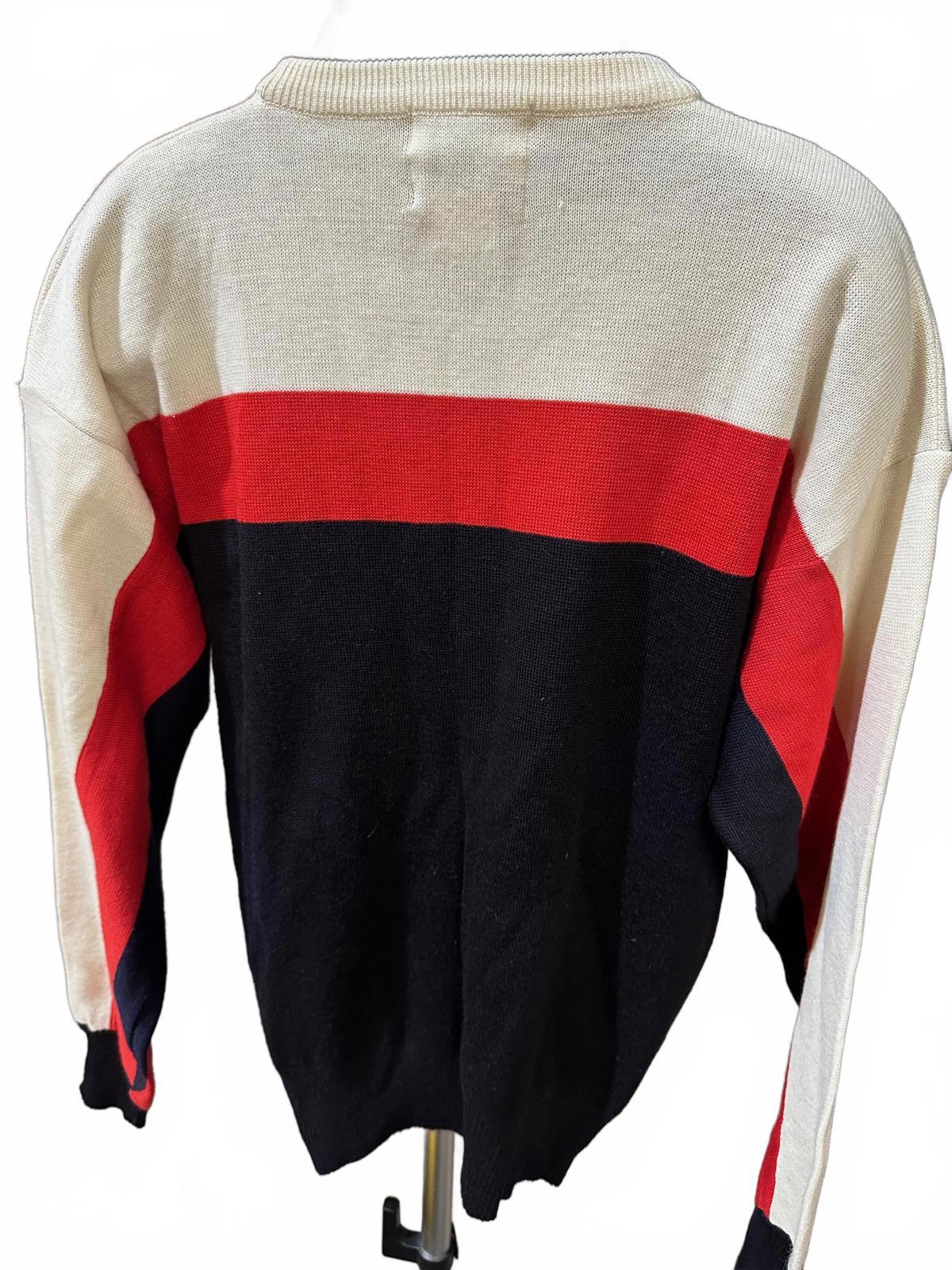 Vintage Tyrolia Ski Sweater Colorblock Medium