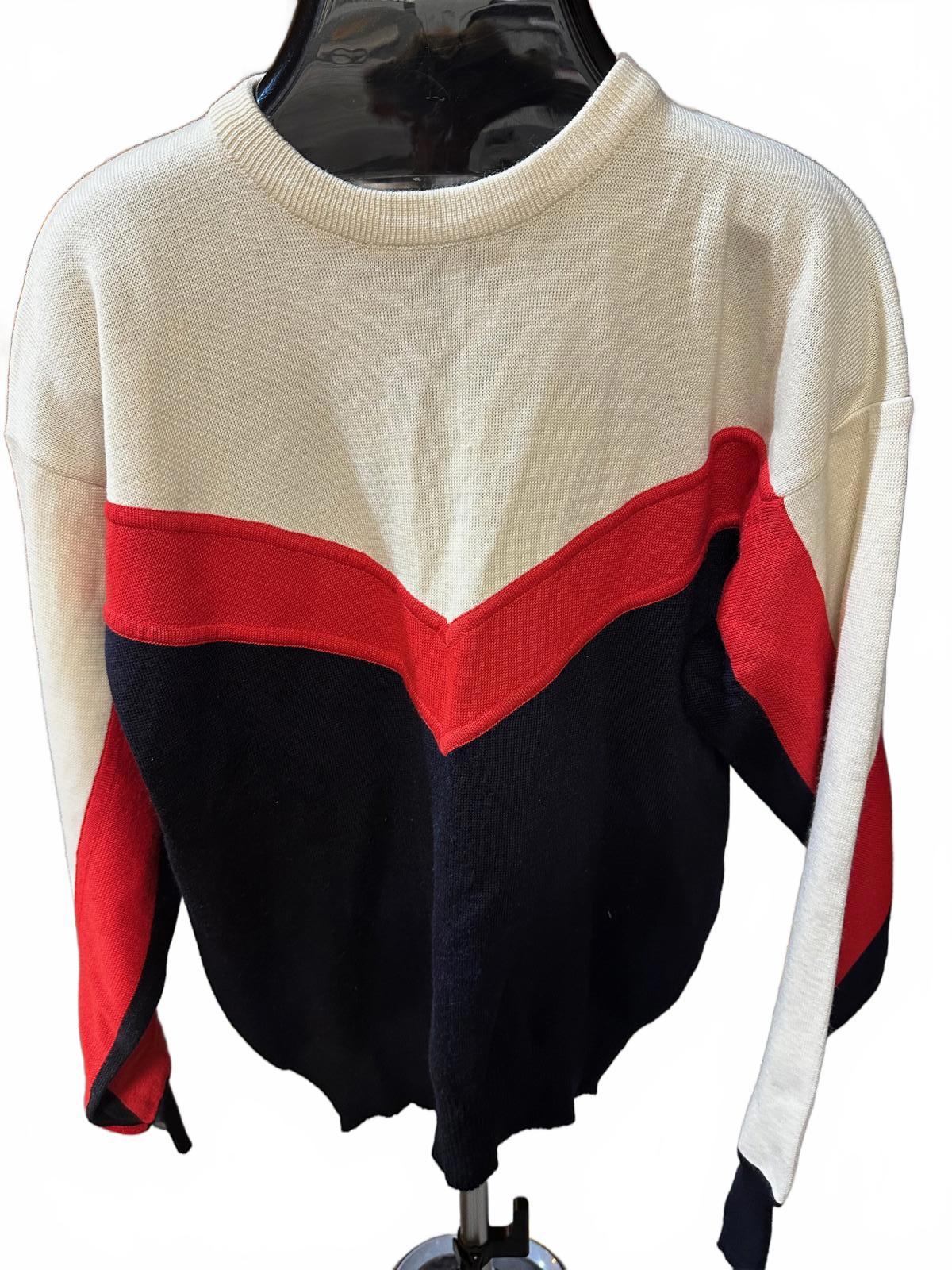 Vintage Tyrolia Ski Sweater Colorblock Medium