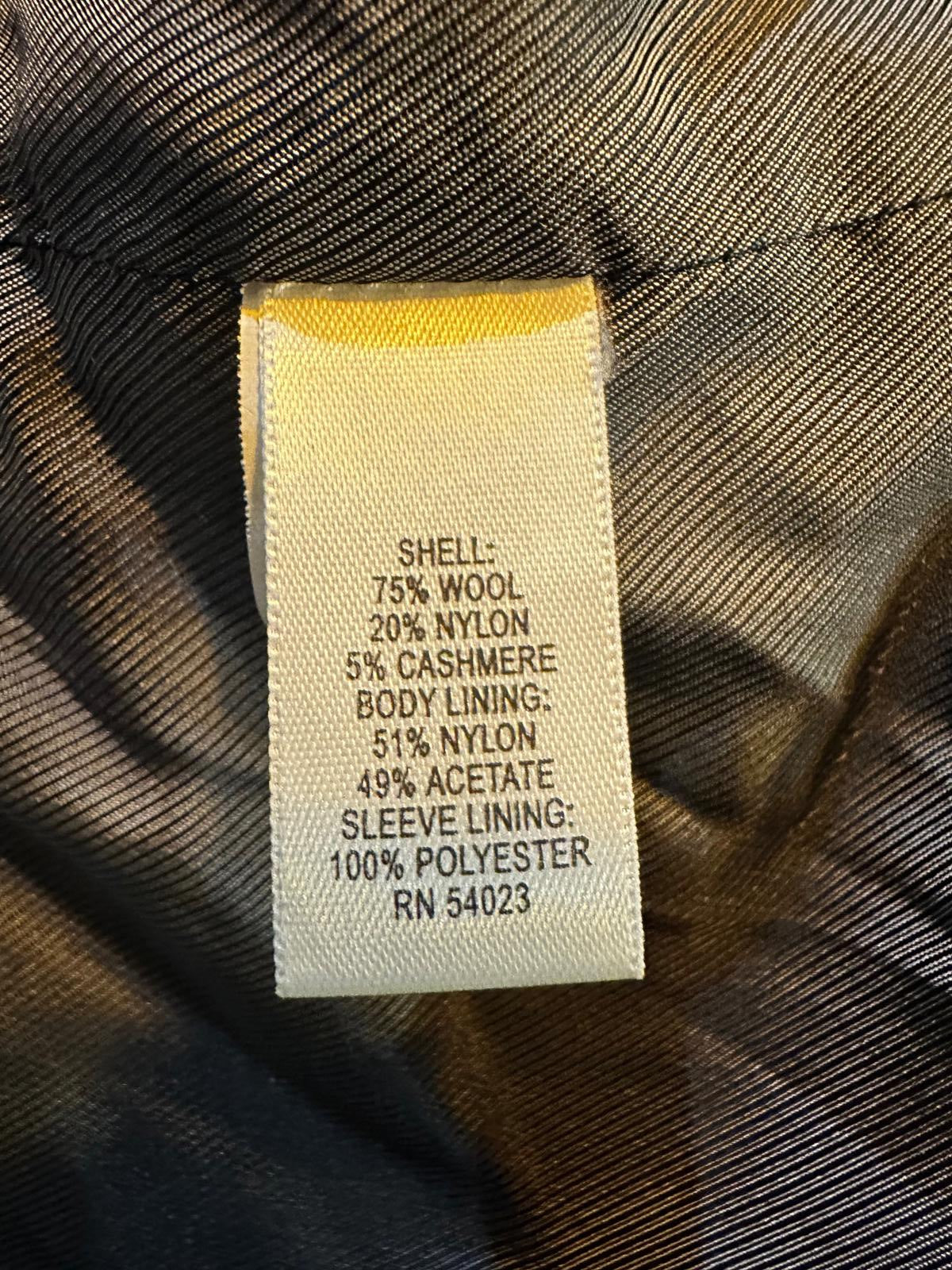 Banana Republic Wool Cashmere Overcoat L Black