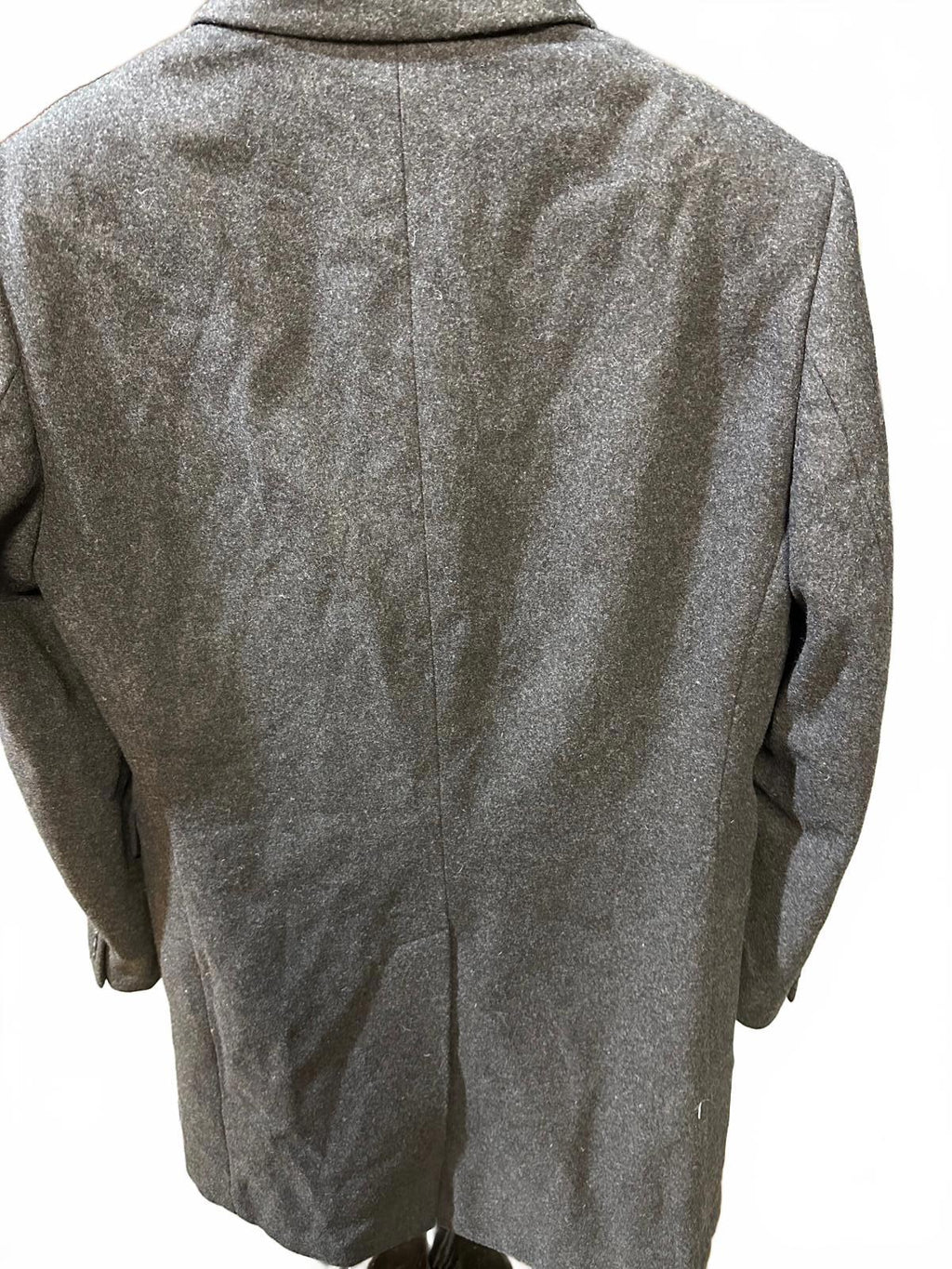 Men’s Charcoal Wool Blend Overcoat Medium
