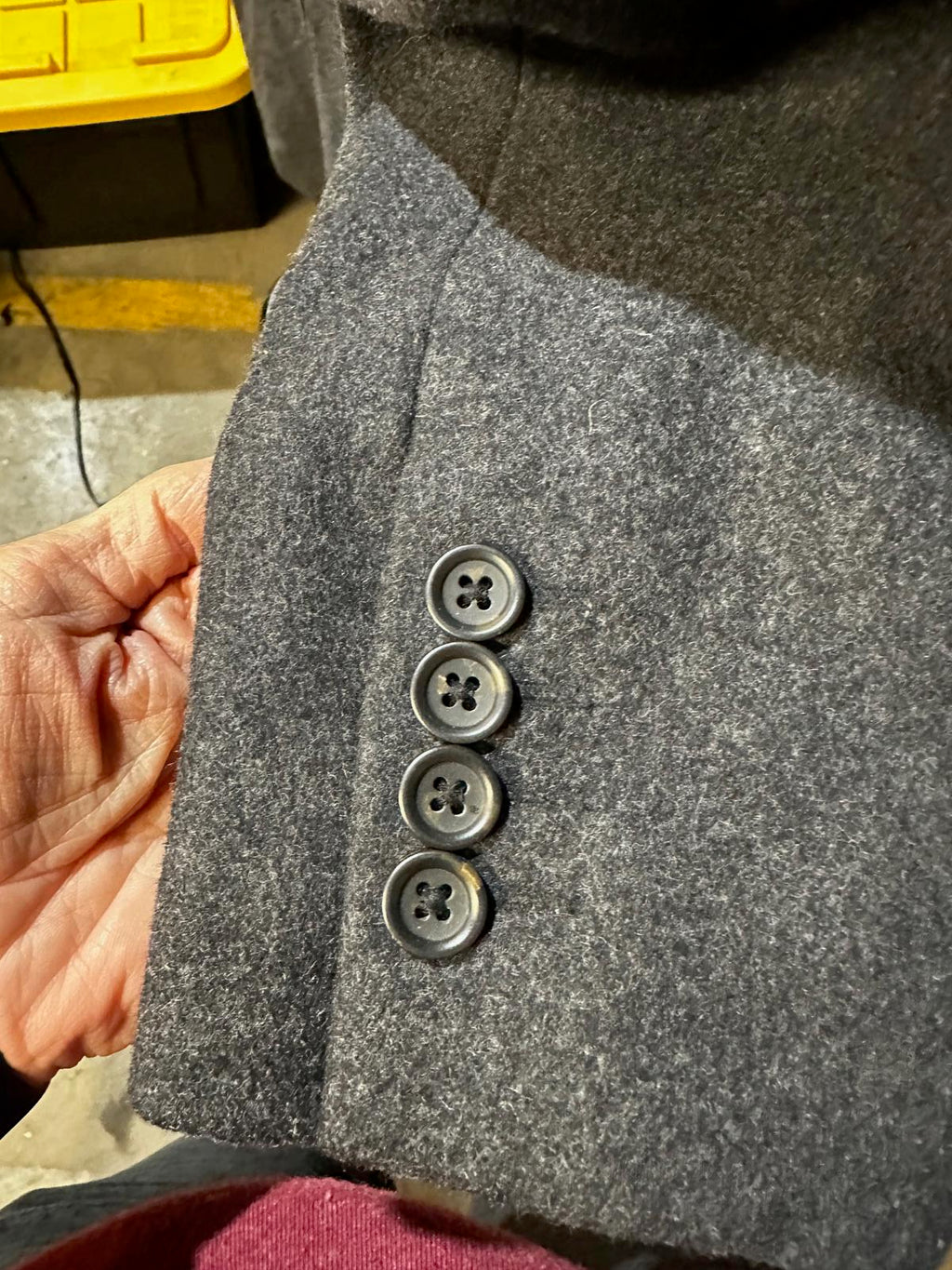 Men’s Charcoal Wool Blend Overcoat Medium