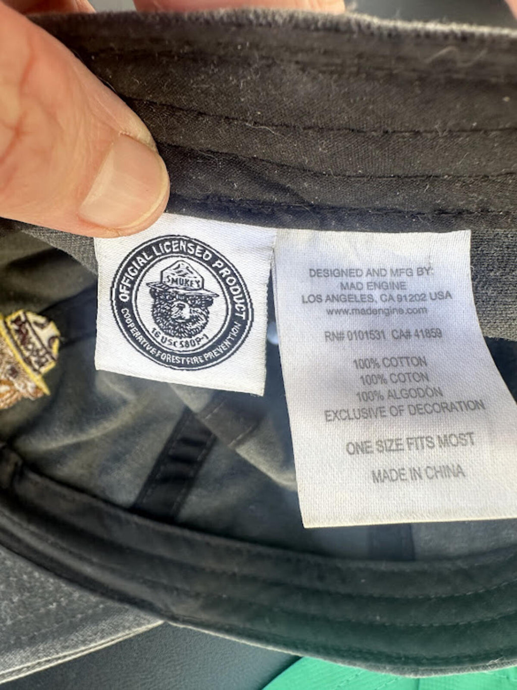 Official Smokey Bear Strapback Hat Mad Engine