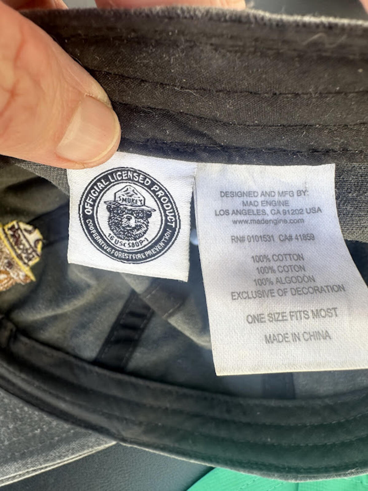 Official Smokey Bear Strapback Hat Mad Engine