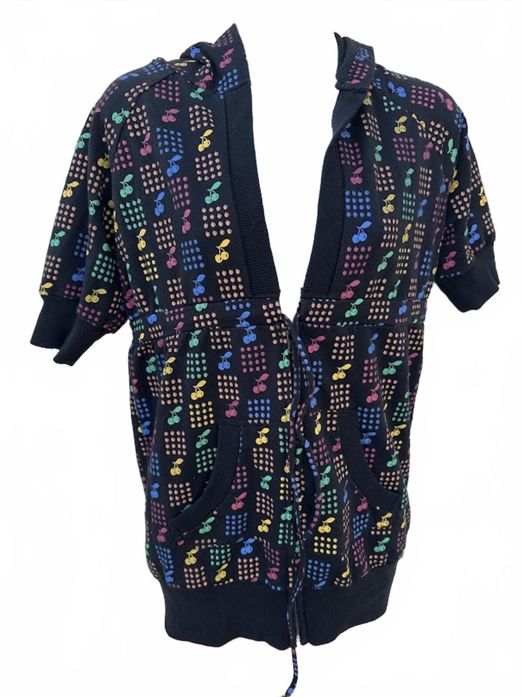 Weavers Cherry Print Short Sleeve Hoodie