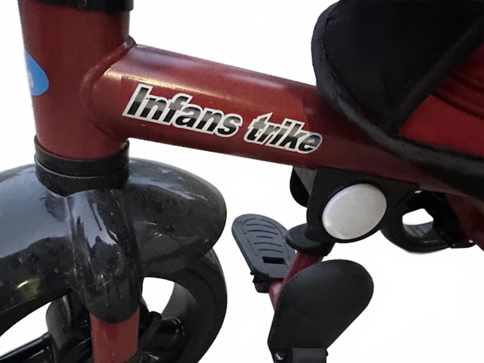 Infans 5-in-1 Toddler Tricycle Push Stroller Red