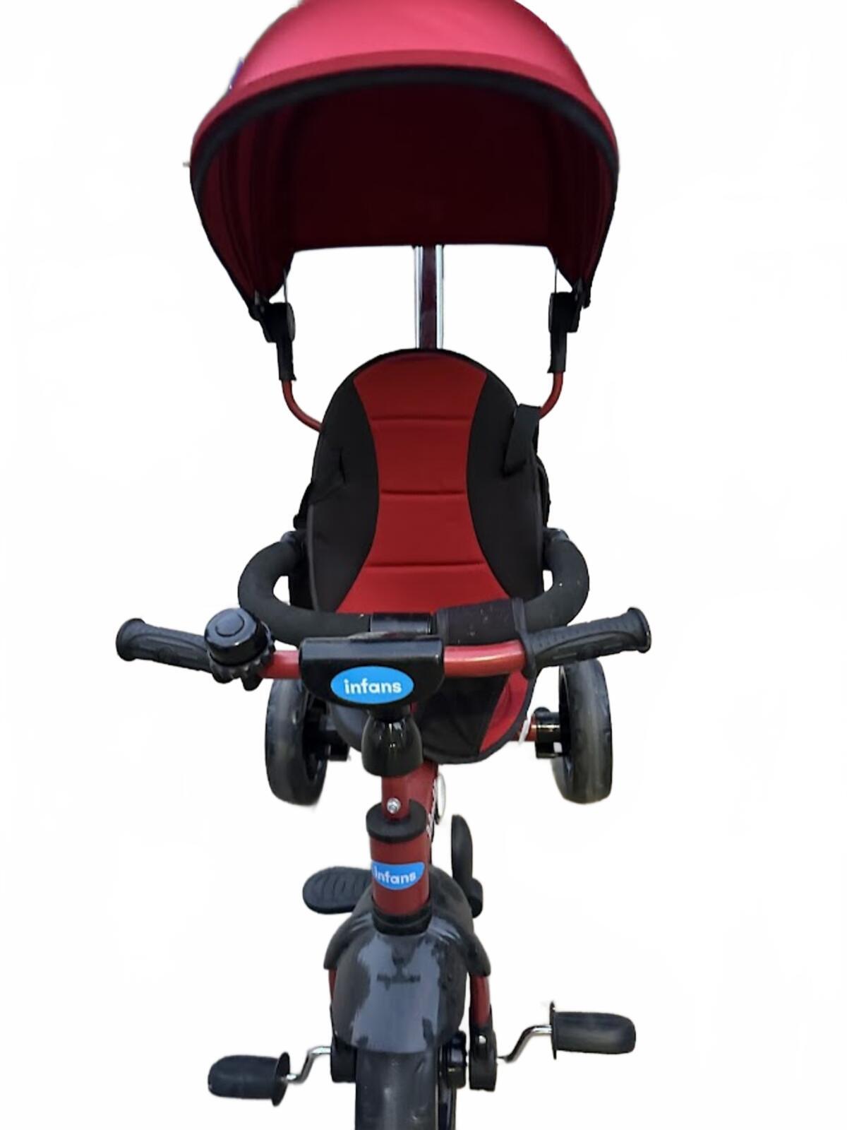 Infans 5-in-1 Toddler Tricycle Push Stroller Red
