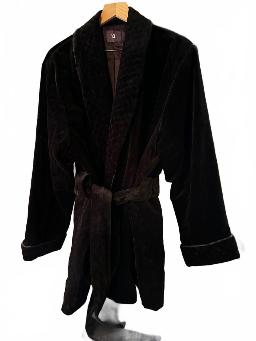 Men’s Duke & Digham Velvet Smoking Jacket XL Black