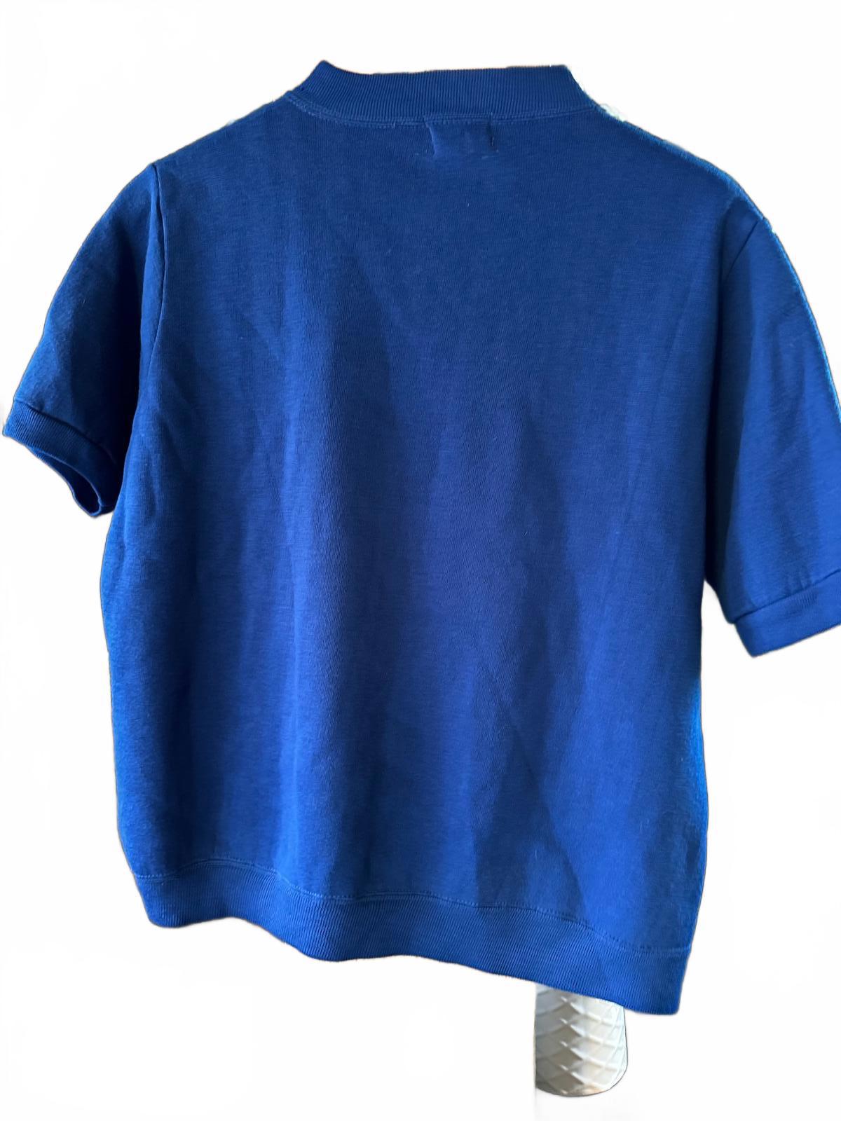 Vintage Allen A Blue Short Sleeve Sweatshirt USA