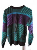 Anchor Blue 90s 3D Knit Sweater Korea M