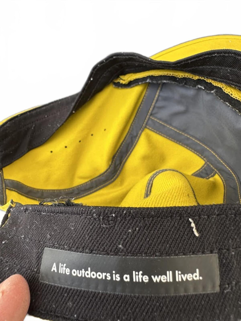 REI Yellow Trail Running Cap Cord Adjust
