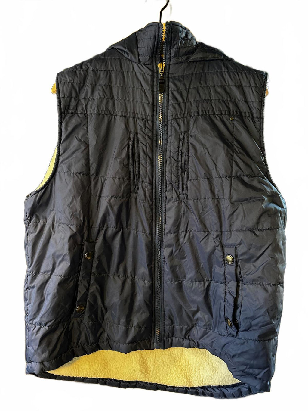 Navy Nylon Sherpa Lined Vest Men’s Size XL