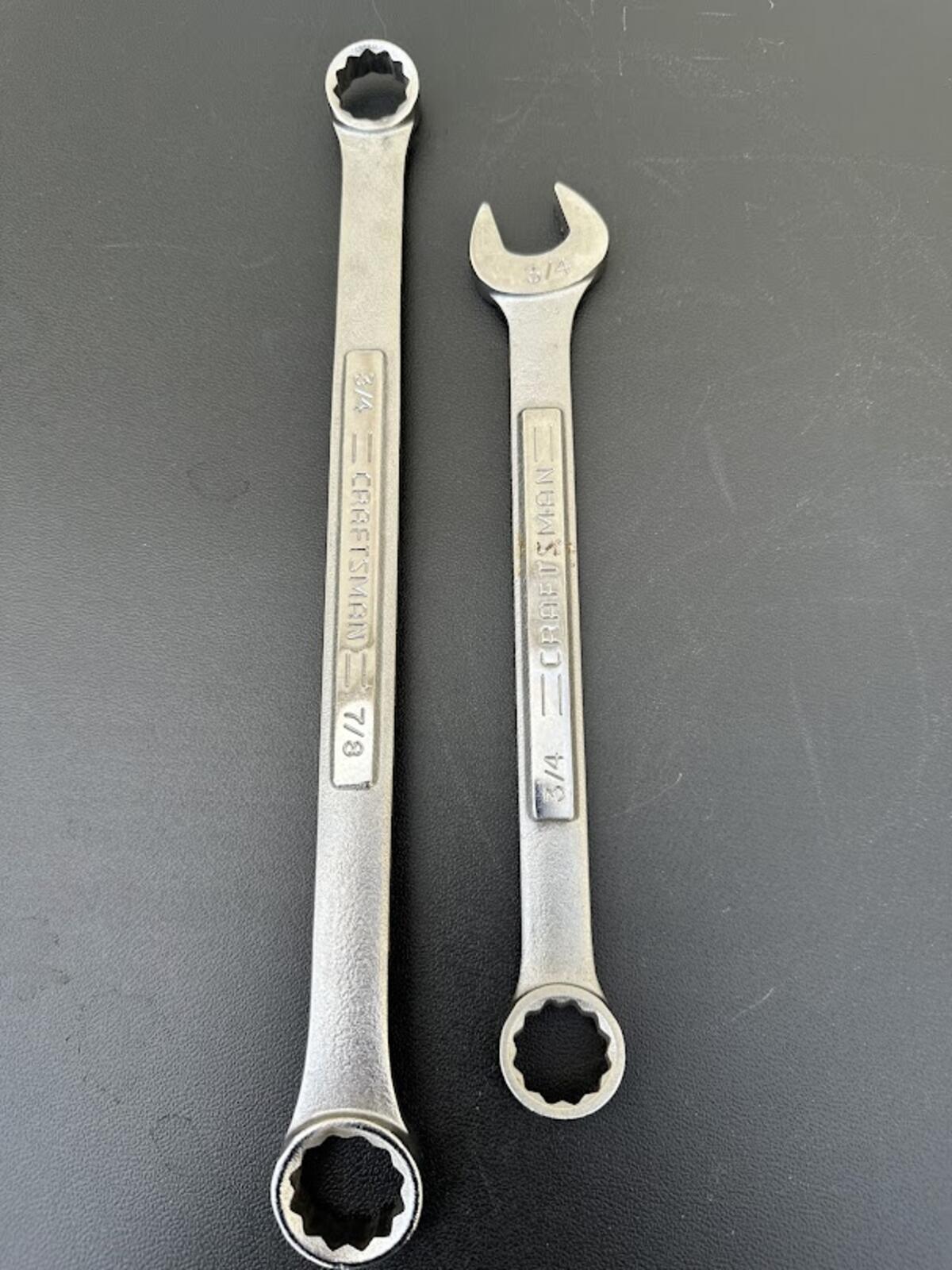 Craftsman USA 3/4 Wrench Set Box & Combo