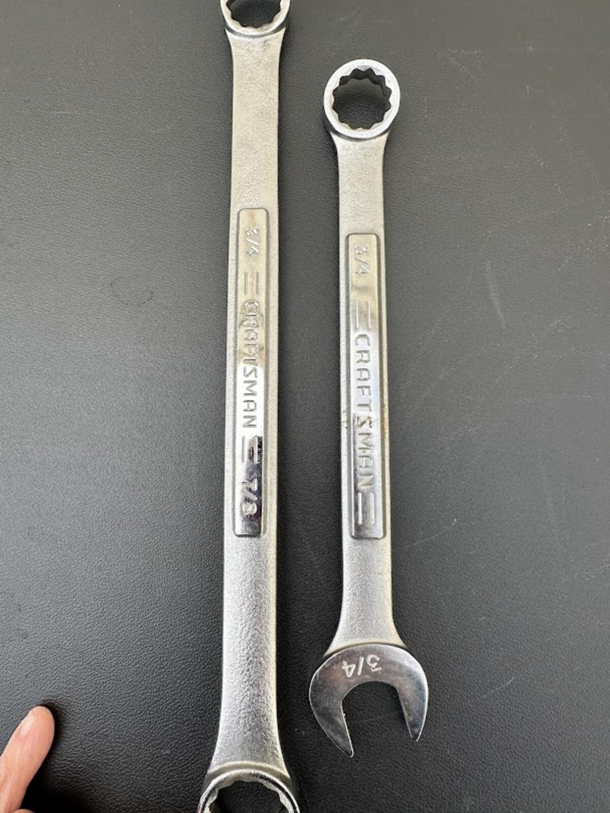 Craftsman USA 3/4 Wrench Set Box & Combo