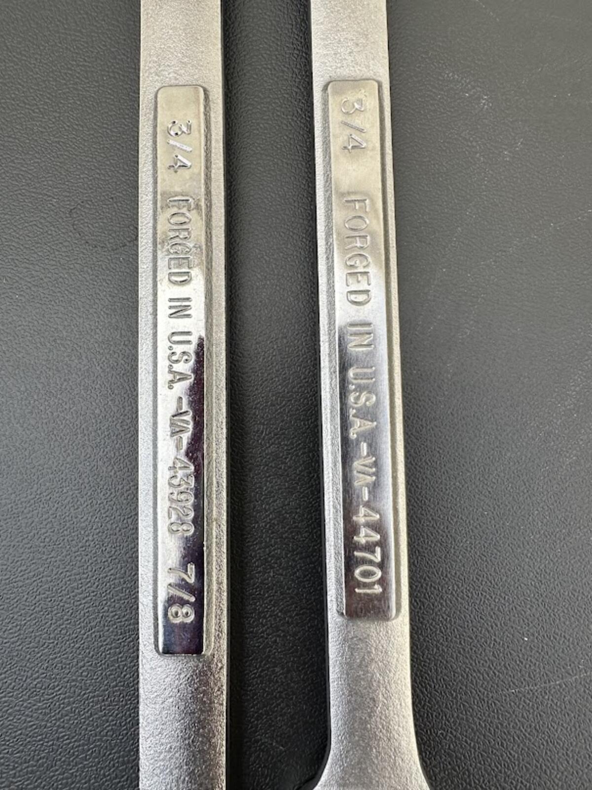 Craftsman USA 3/4 Wrench Set Box & Combo