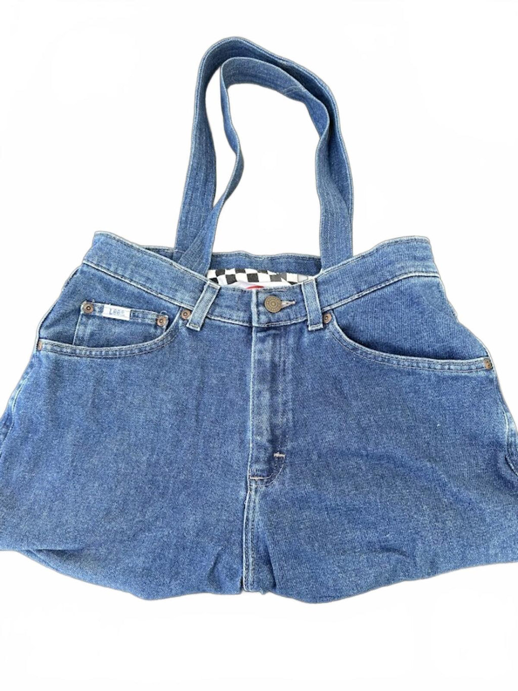 Lee Denim Shorts Tote Bag Racing Lined
