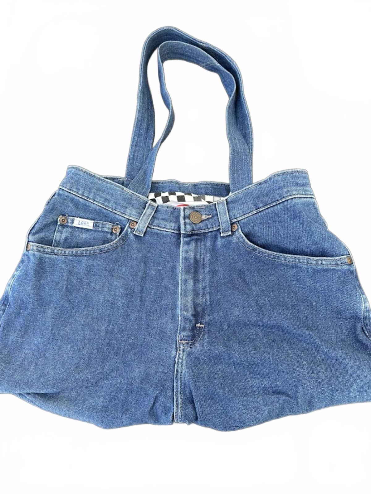 Lee Denim Shorts Tote Bag Racing Lined